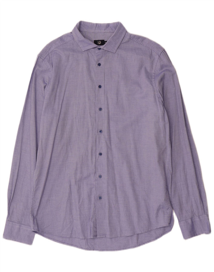Ανδρικό πουκάμισο Dack's Slim Fit XL Βαμβακερό με μπλε στίγματα