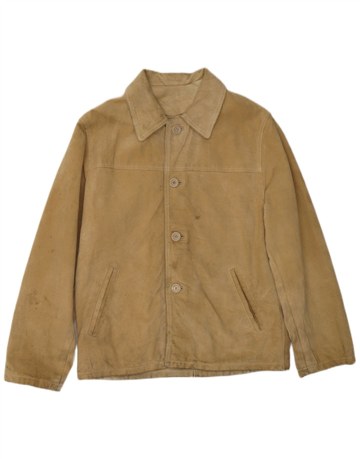 CONBIPEL Ανδρικό Suede Jacket UK 40 Large Beige Leather