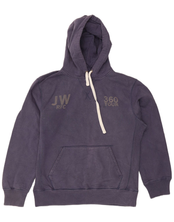 Jack Wills Ανδρικό γραφικό με κουκούλα, μεσαίο μπλε βαμβακερό
