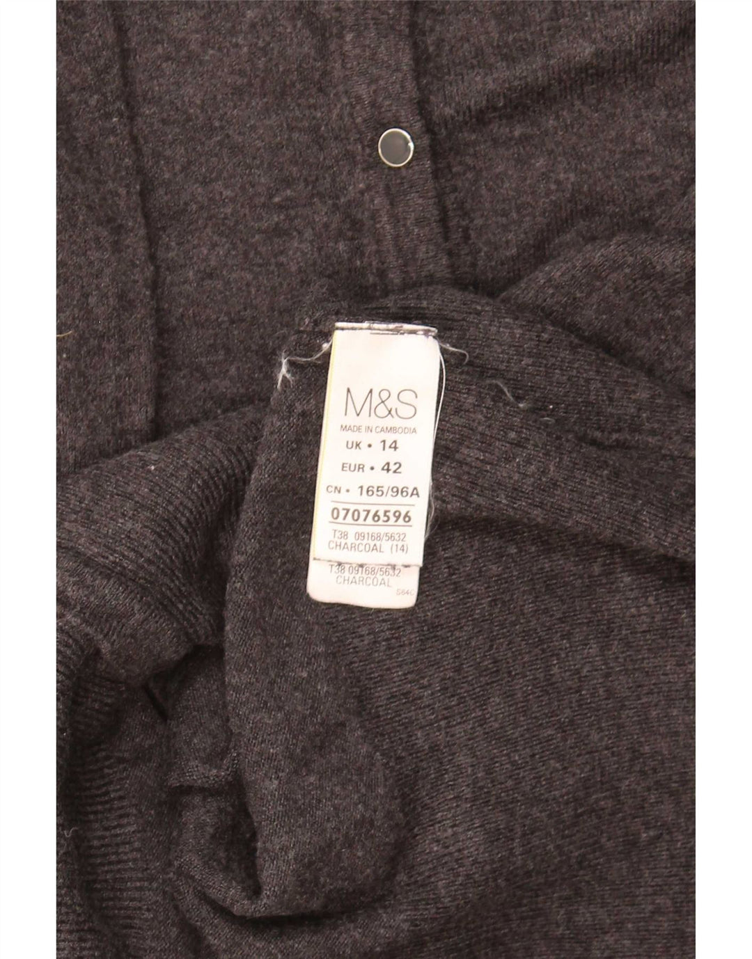 Marks & Spencer Γυναικεία ζακέτα πουλόβερ UK 14 μεσαίου γκρι βισκόζη