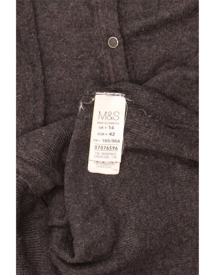 Marks & Spencer Γυναικεία ζακέτα πουλόβερ UK 14 μεσαίου γκρι βισκόζη