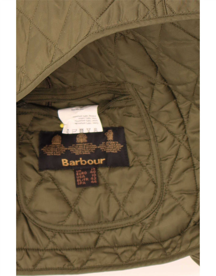 Barbour γυναικείο καπιτονέ μπουφάν UK 14 Large Khaki Colourblock Polyamide