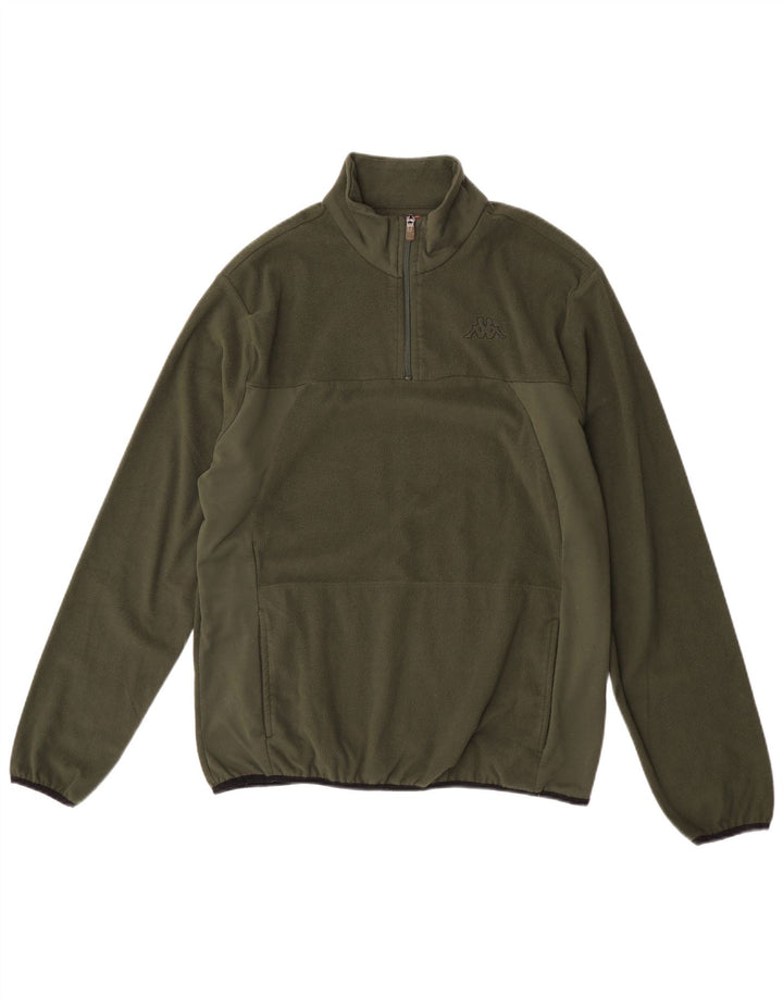 Kappa γυναικείο φερμουάρ Fleece Jumper XL Khaki Polyester