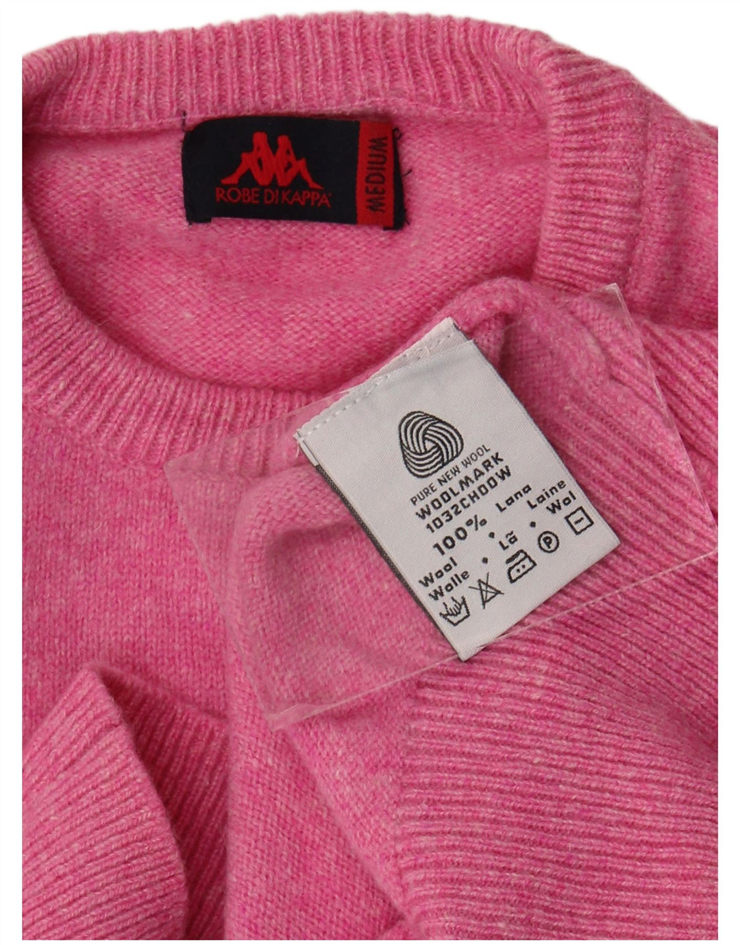 Kappa Γυναικείο πουλόβερ με λαιμόκοψη UK 14 Medium Pink Wool