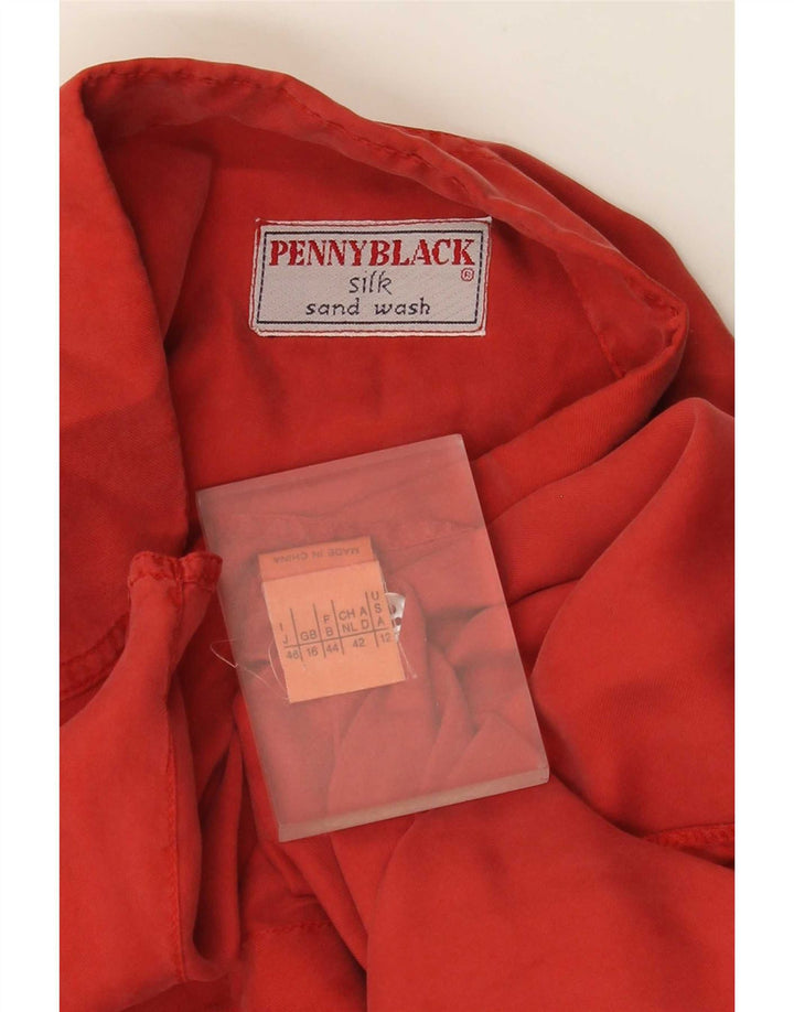 Penny Black Γυναικεία Μπλούζα UK 16 Large Red Silk