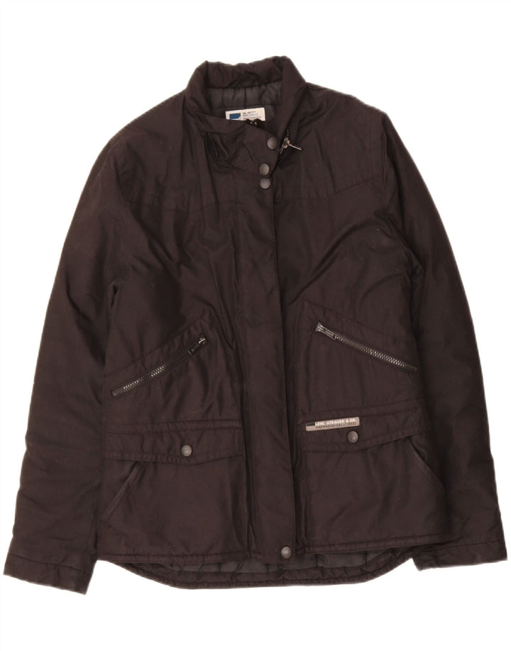 LEVI'S Womens Padded Jacket UK 14 Medium Black Vintage Levi's and Second-Hand Levi's from Messina Hembry 