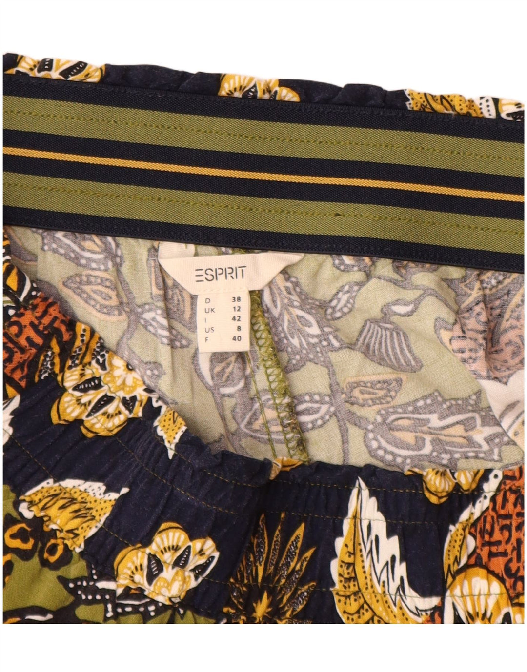 Esprit Γυναικείο Παντελόνι UK 12 Medium W30 L30 Πολύχρωμο Floral Viscose