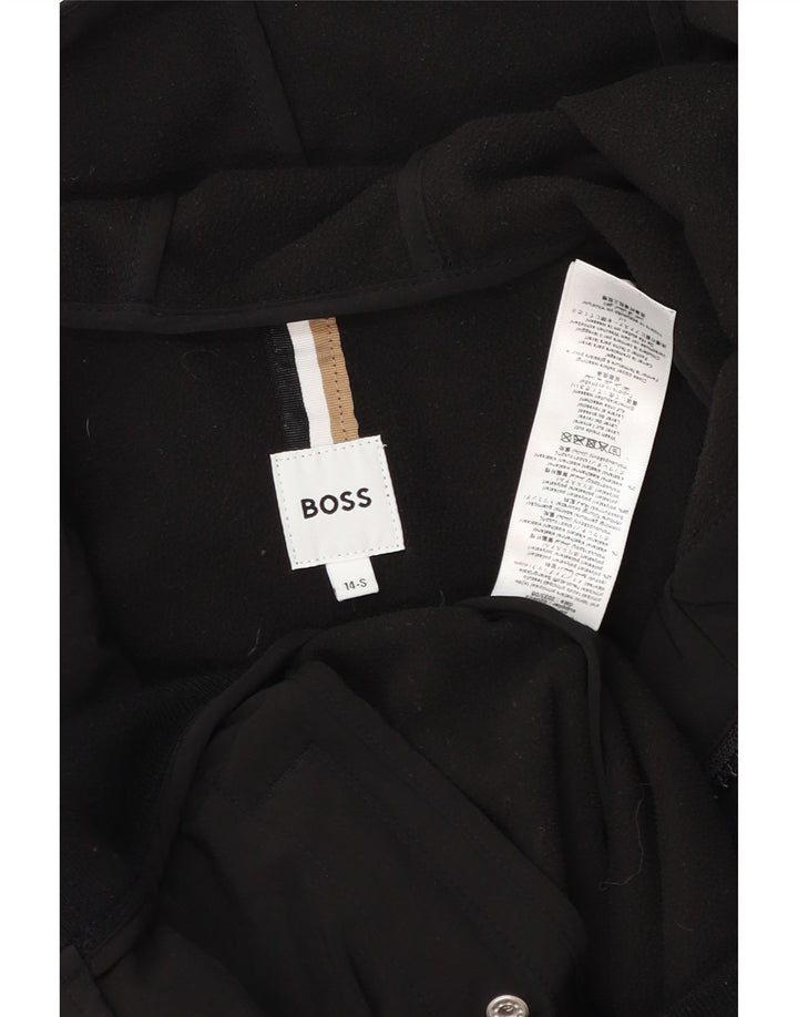 Hugo Boss Boys Hooded Bomber Jacket 13-14 Years Small Black ριγέ
