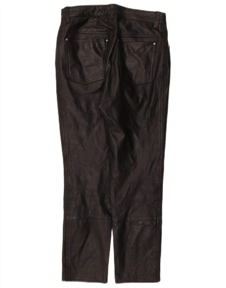 Ανδρικό Δερμάτινο Λεπτό Παντελόνι POLO IT 46 Small W28 L26 Μαύρο
