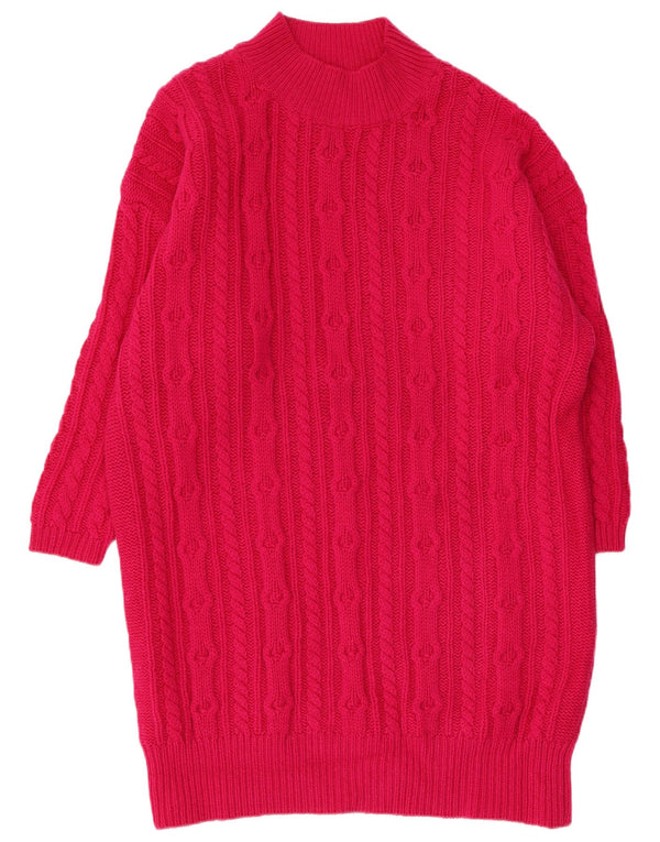Γυναικείο φόρεμα Benetton Jumper UK 18 XL Pink Wool