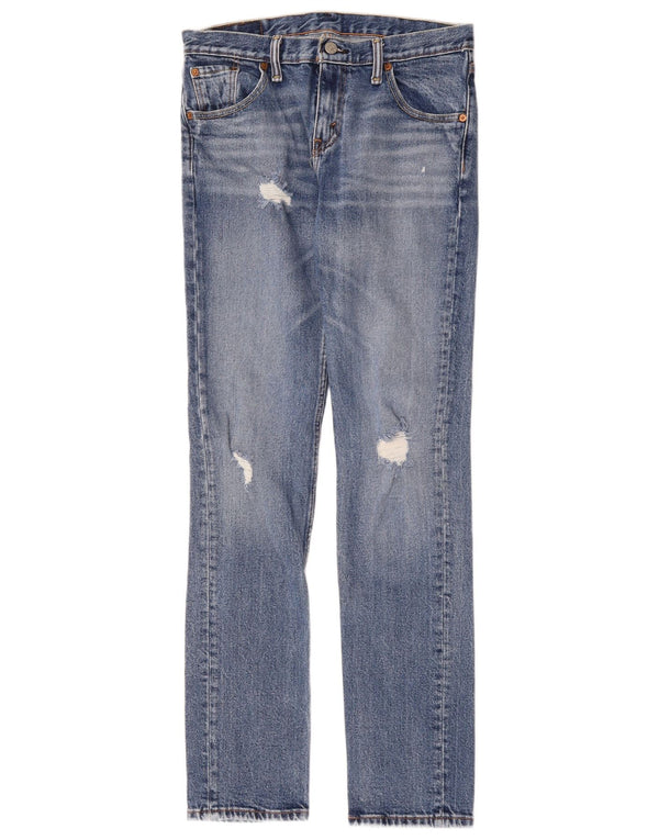 Levi's Womens 511 Distressed Slim Jeans W29 L32 Blue Cotton