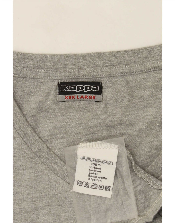 Kappa Ανδρικό T-Shirt Top 3XL Γκρι βαμβακερό