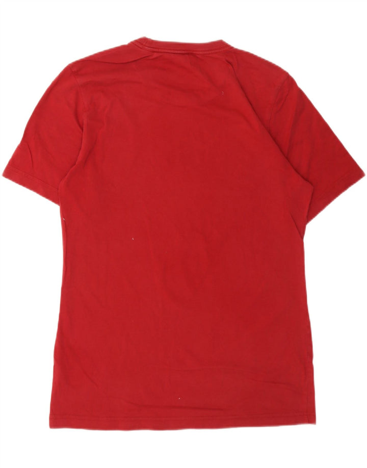 ADIDAS Mens Graphic T-Shirt Top Small Red Cotton Vintage Adidas and Second-Hand Adidas from Messina Hembry 