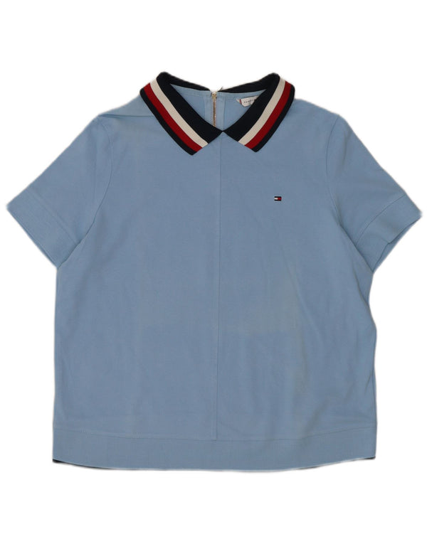 Tommy Hilfiger Γυναικείο Πόλο Μπλουζάκι UK 18 XL Μπλε ριγέ βαμβακερό