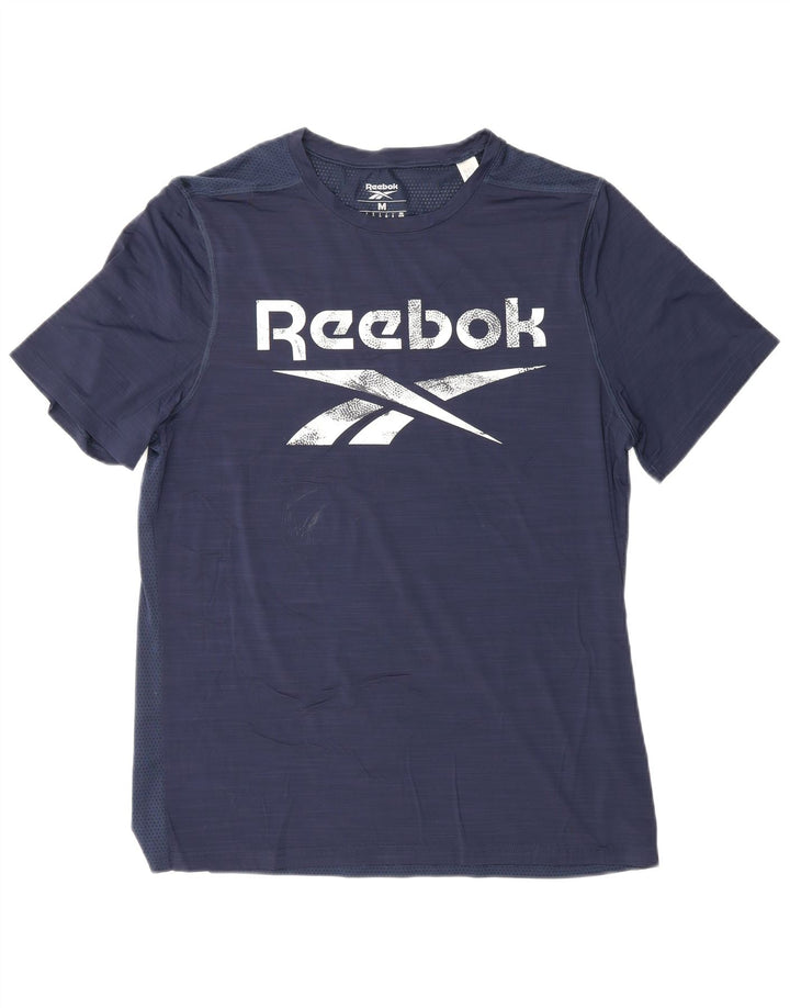 Ανδρικό γραφικό T-shirt REEBOK Top Medium Navy Blue
