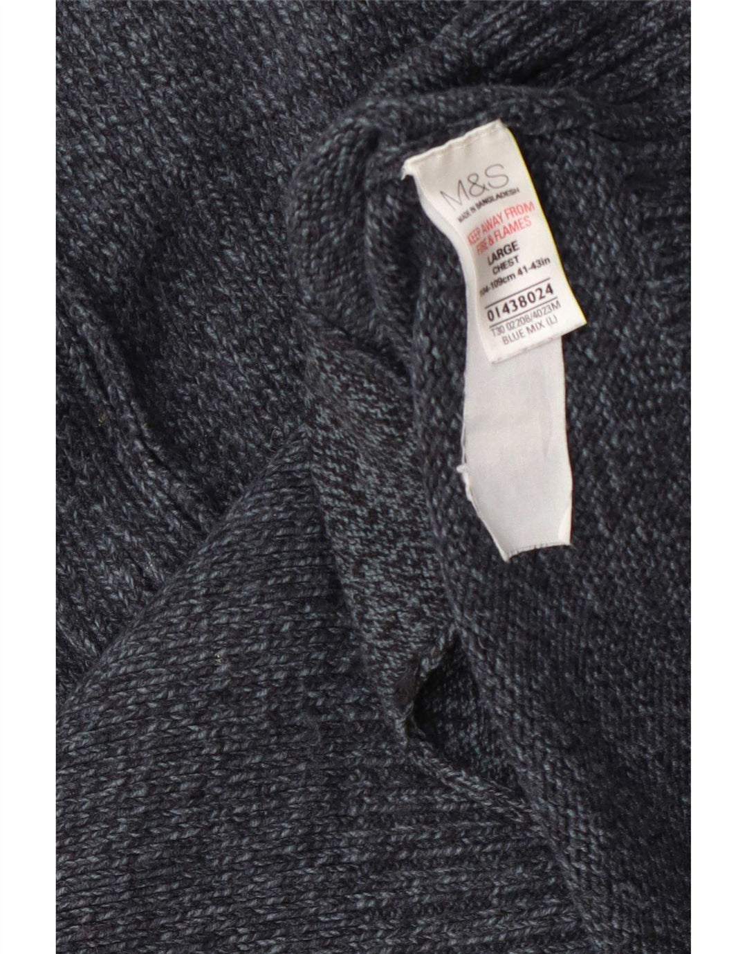 Marks & Spencer Ανδρικό πουλόβερ ζακέτα με φερμουάρ μεγάλο γκρι ακρυλικό