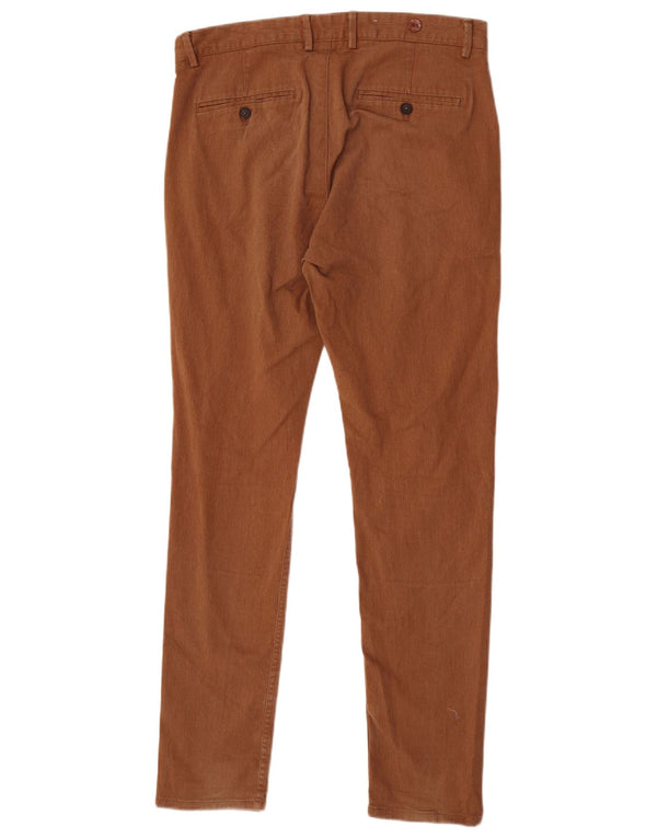 Zara Ανδρικό παντελόνι Chino Slim EU 42 Large W32 L32 Καφέ βαμβακερό