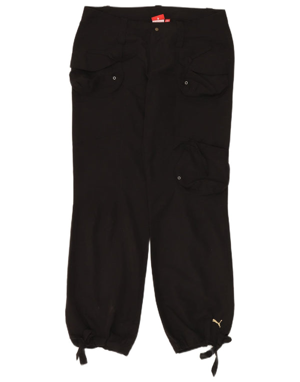 Puma Γυναικεία Loose Fit Joggers Cargo Παντελόνι UK 12 Medium W34 L32 Μαύρο