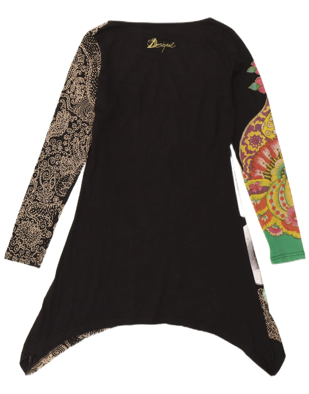 Γυναικείο Desigual Graphic Asymmetric Tunic Top 10 Small Black Floral
