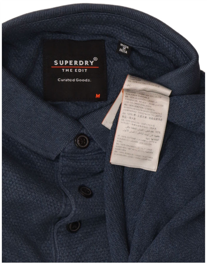 Ανδρικό πουκάμισο πόλο Superdry, Βαμβακερό, μεσαίο ναυτικό