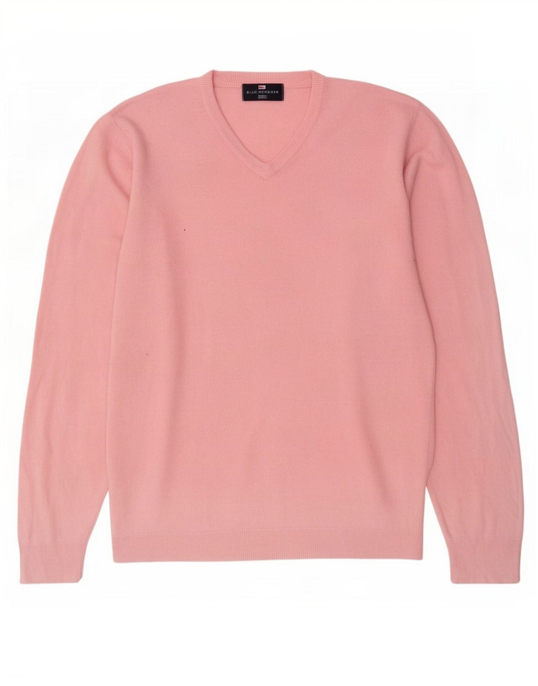 Ανδρικό πουλόβερ Marks & Spencer Blue Harbor με λαιμόκοψη με λαιμόκοψη με μεσαίο ροζ ακρυλικό