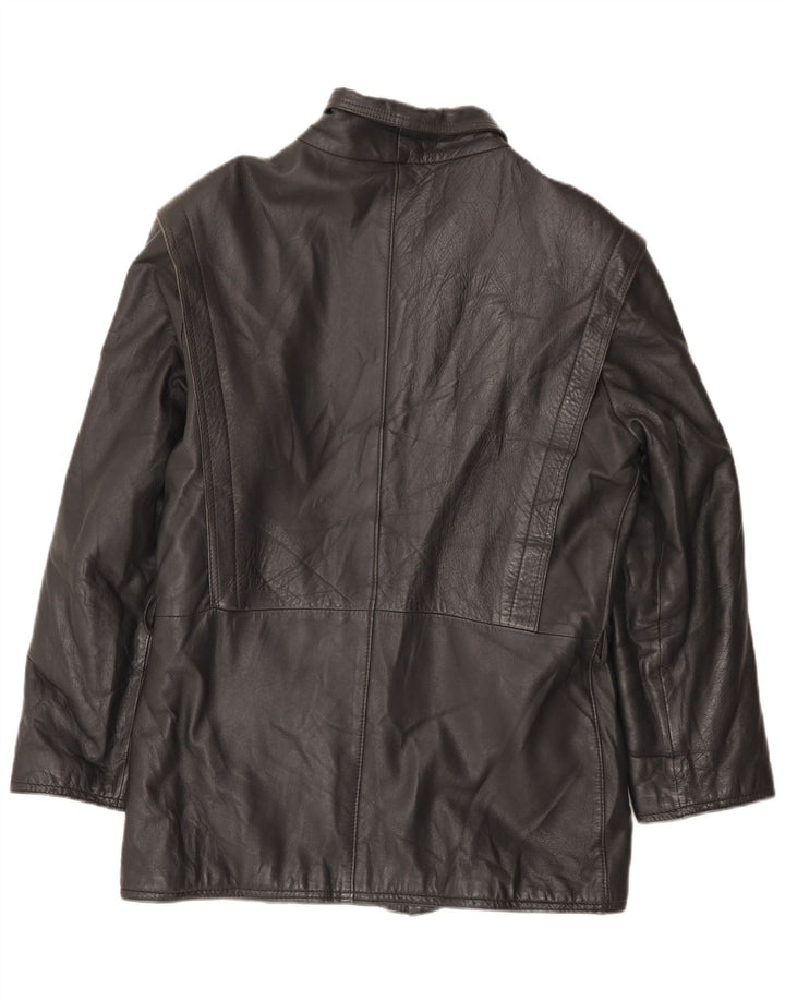 Vintage Ανδρικό Δερμάτινο Μπουφάν UK 38 Medium Black Leather