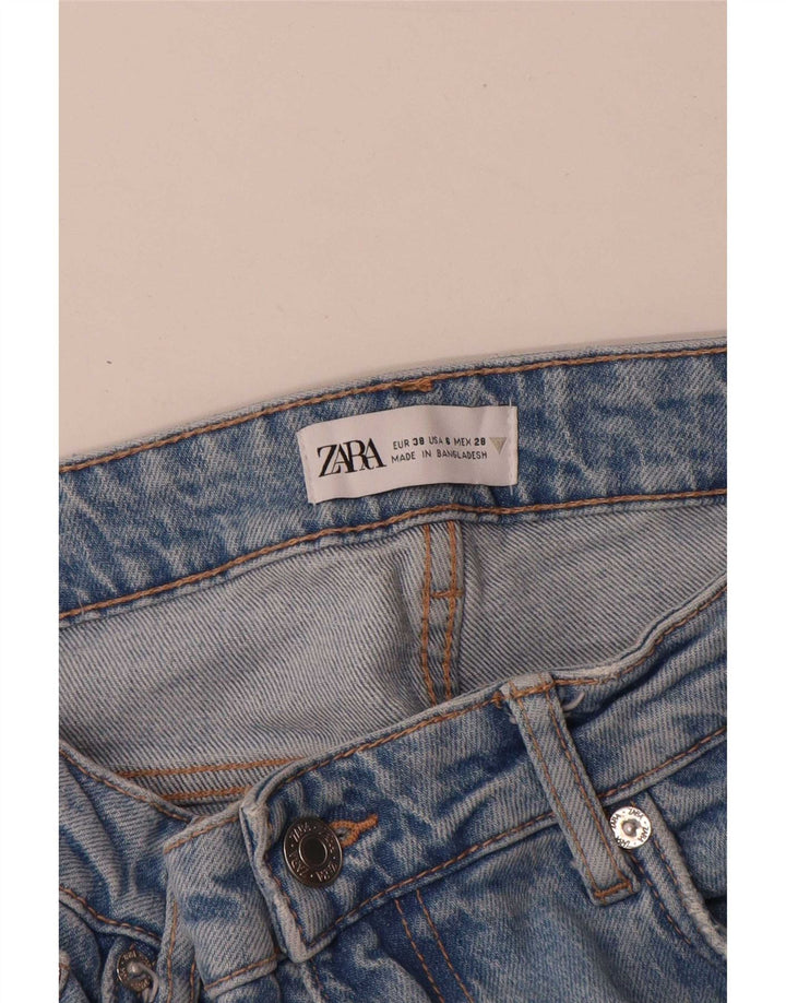 Zara Γυναικείο ίσιο τζιν EU 38 Small W28 L32 Μπλε βαμβακερό