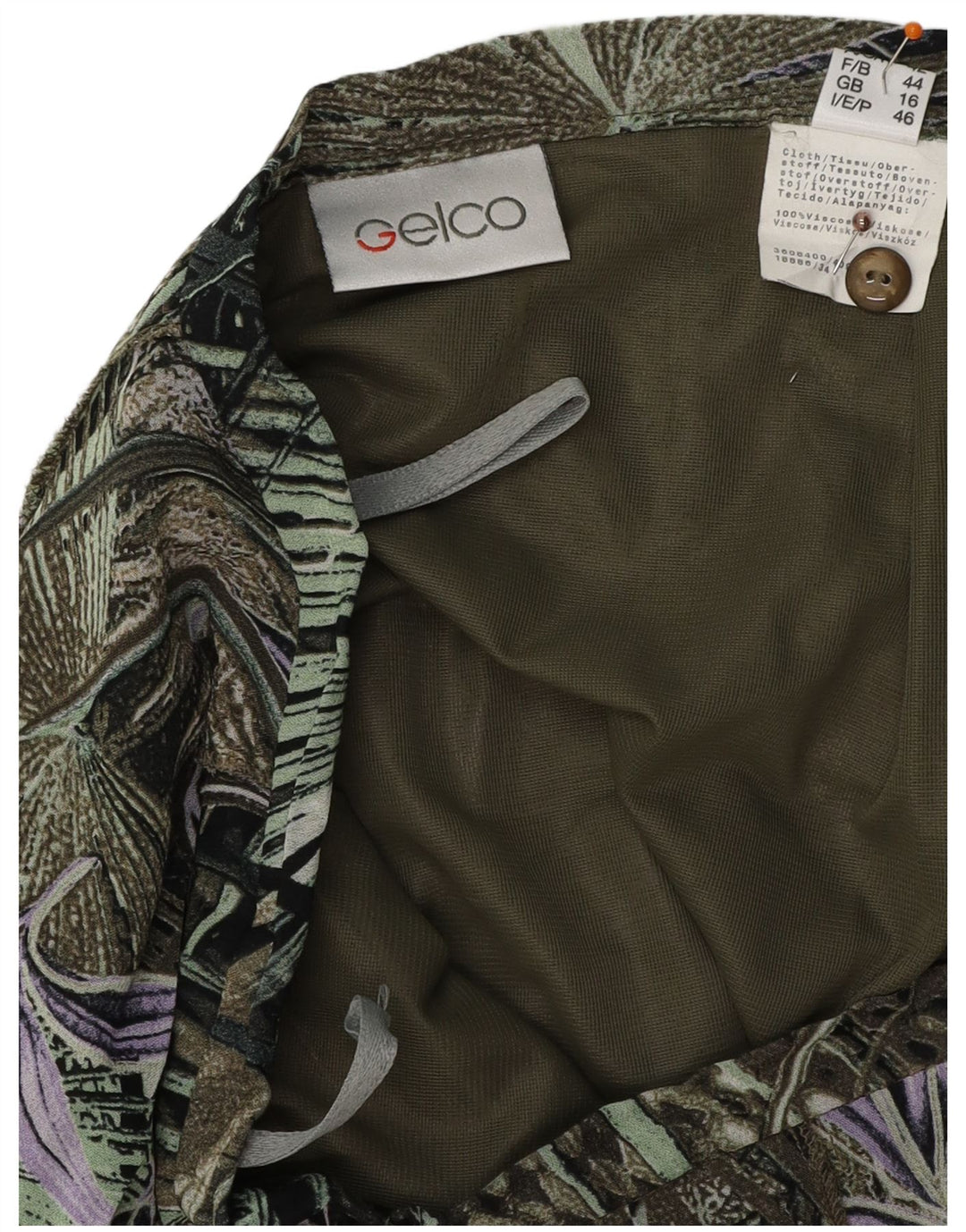 Γυναικεία ψηλόμεση τρομπέτα GELCO UK 16 Large W32 Green Floral