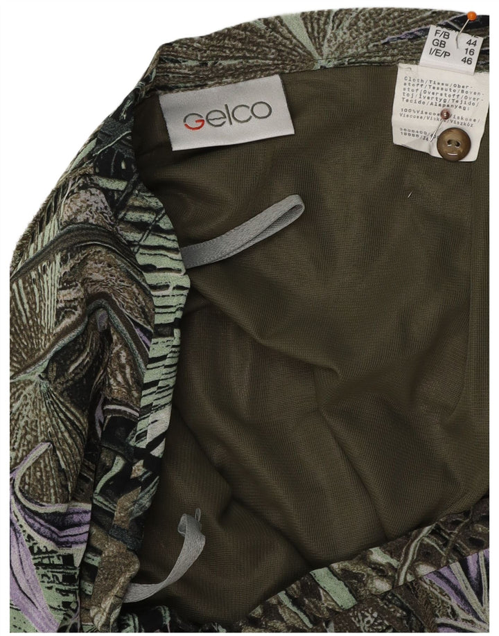 Γυναικεία ψηλόμεση τρομπέτα GELCO UK 16 Large W32 Green Floral