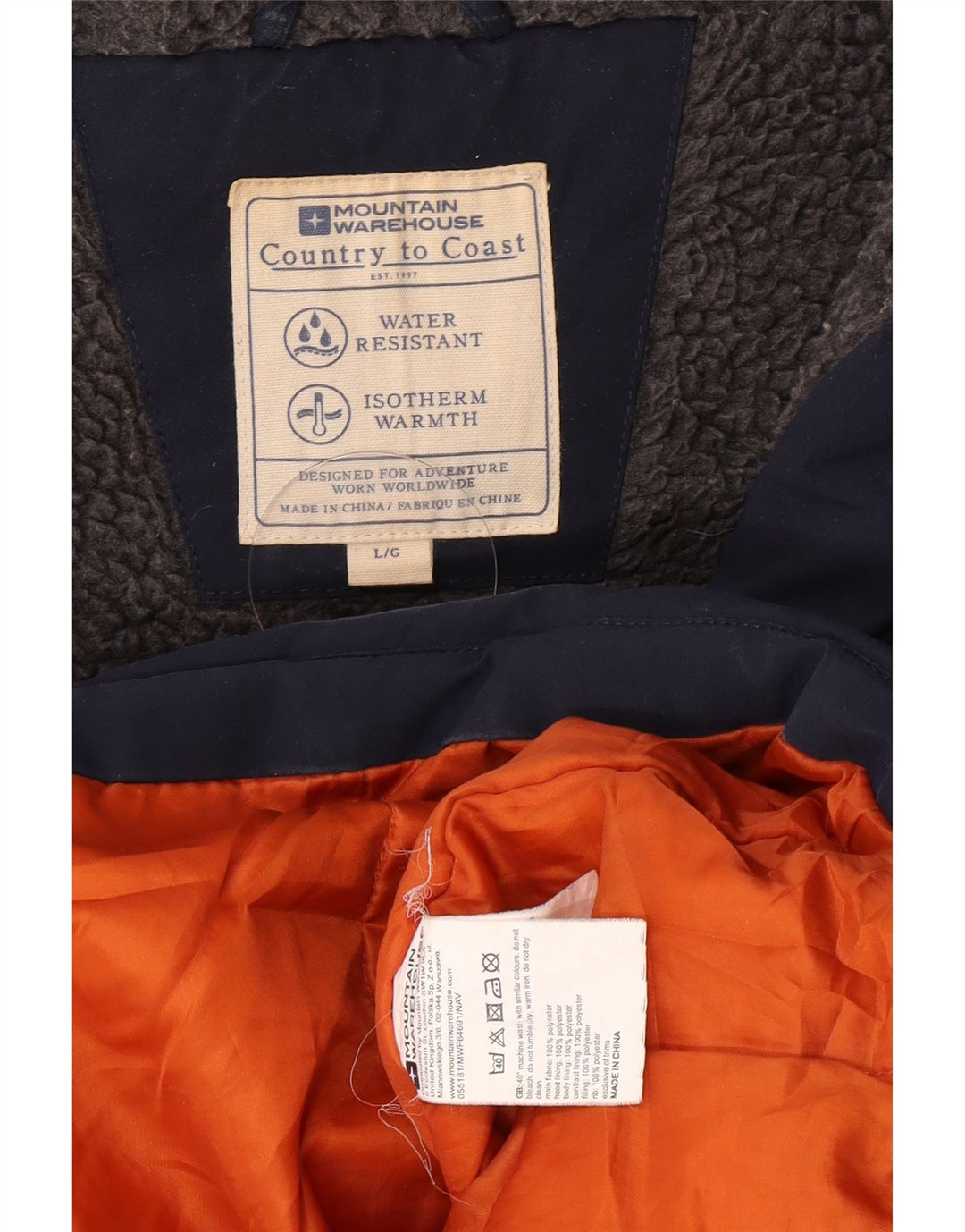 Ανδρικό μπουφάν με κουκούλα Mountain Warehouse UK 40 Large Navy Blue