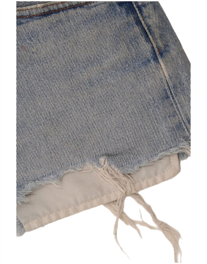 Levi's Womens 501 Distressed Mini τζιν φούστα W31 μεσαίο μπλε βαμβακερό