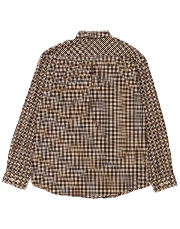 Tommy Hilfiger Boys Flannel πουκάμισο 13-14 ετών Μεγάλο καφέ βαμβακερό