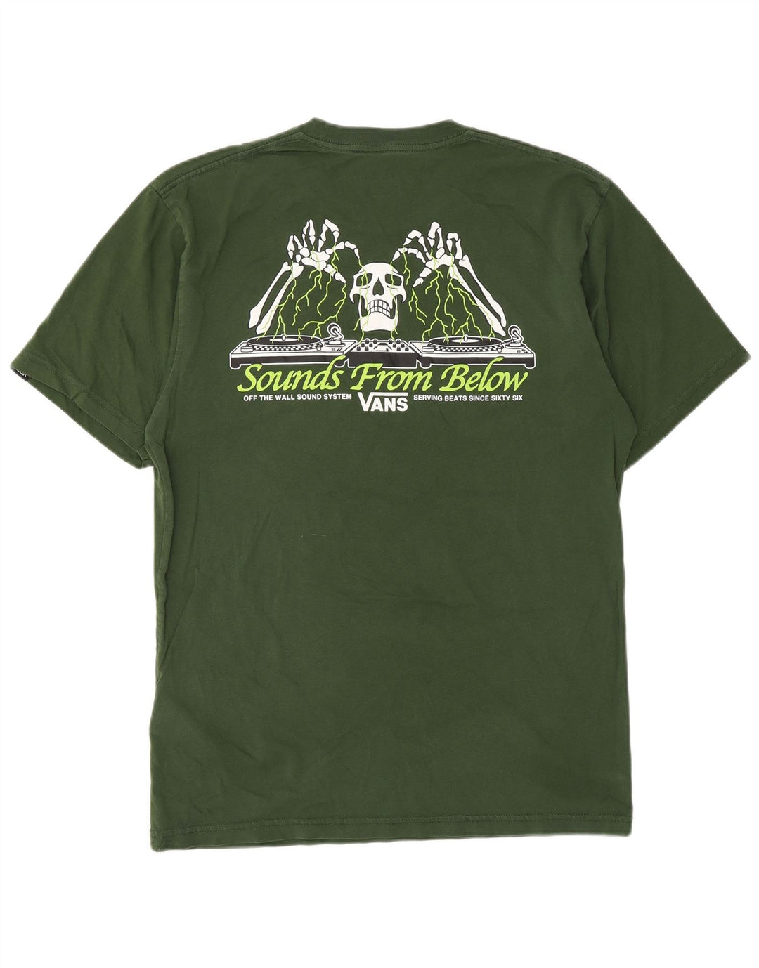 Γραφικό T-Shirt Ανδρικό VANS Classic Fit Top Μεσαίο πράσινο βαμβακερό