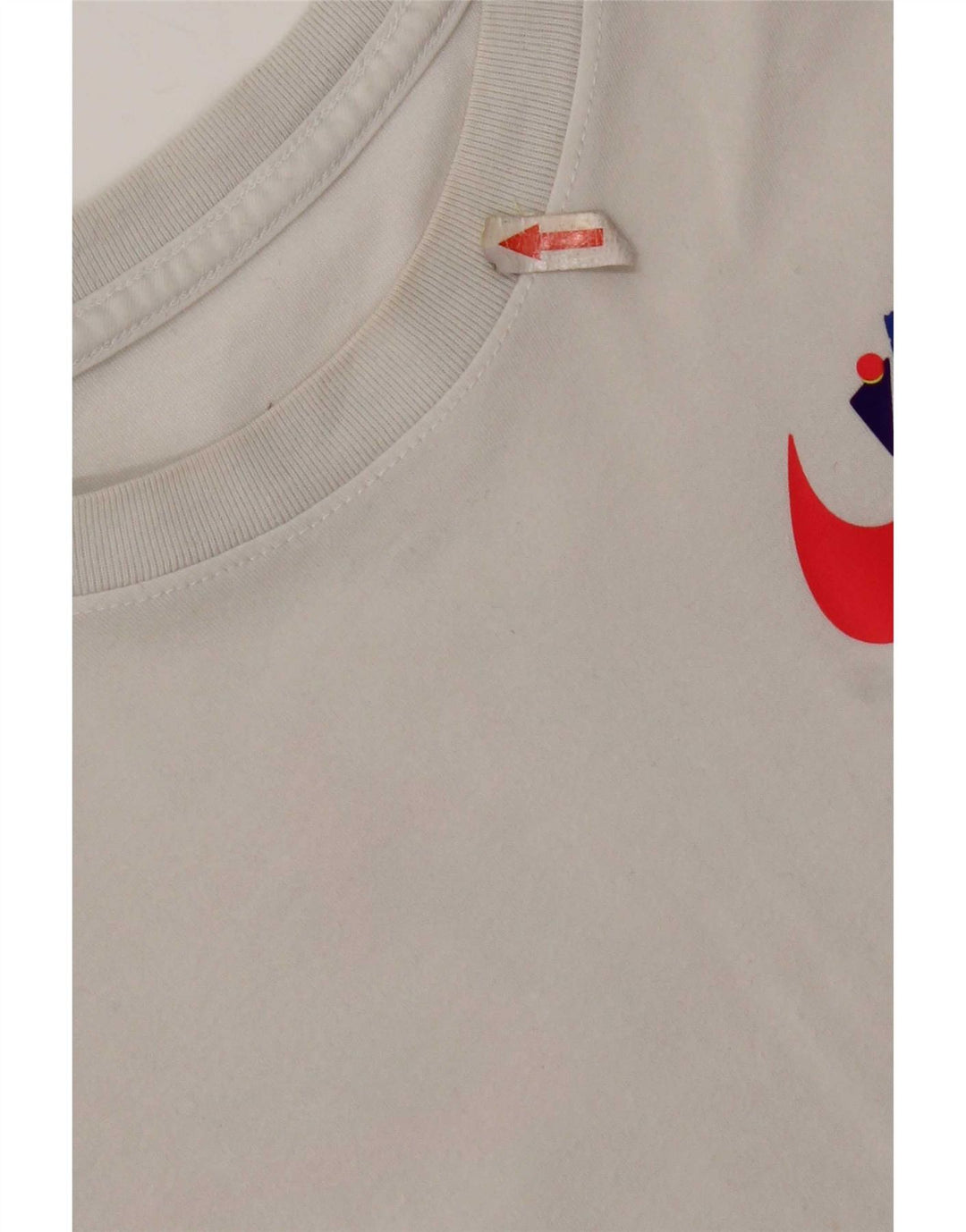 Μπλουζάκι Nike, ανδρικό Dri Fit, γραφικό μπλουζάκι, μεσαίο λευκό βαμβακερό