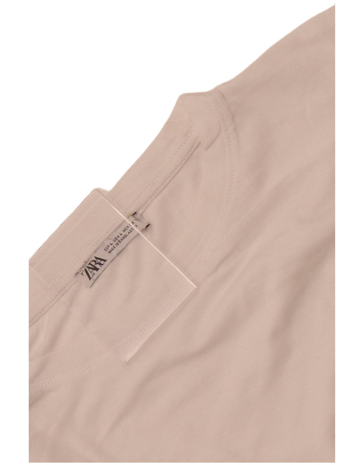 Zara Γυναικεία Μπλούζα Crop Top UK 16 Large White
