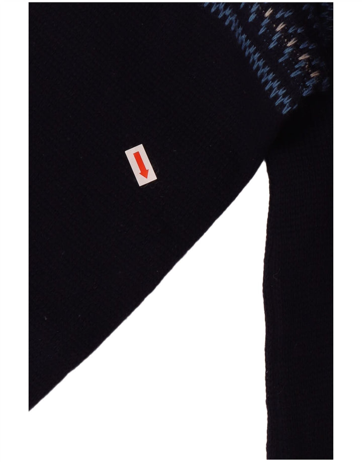 PANCARI Γυναικείο πουλόβερ με λαιμόκαυστο IT 48 XL Navy Blue Fair Isle