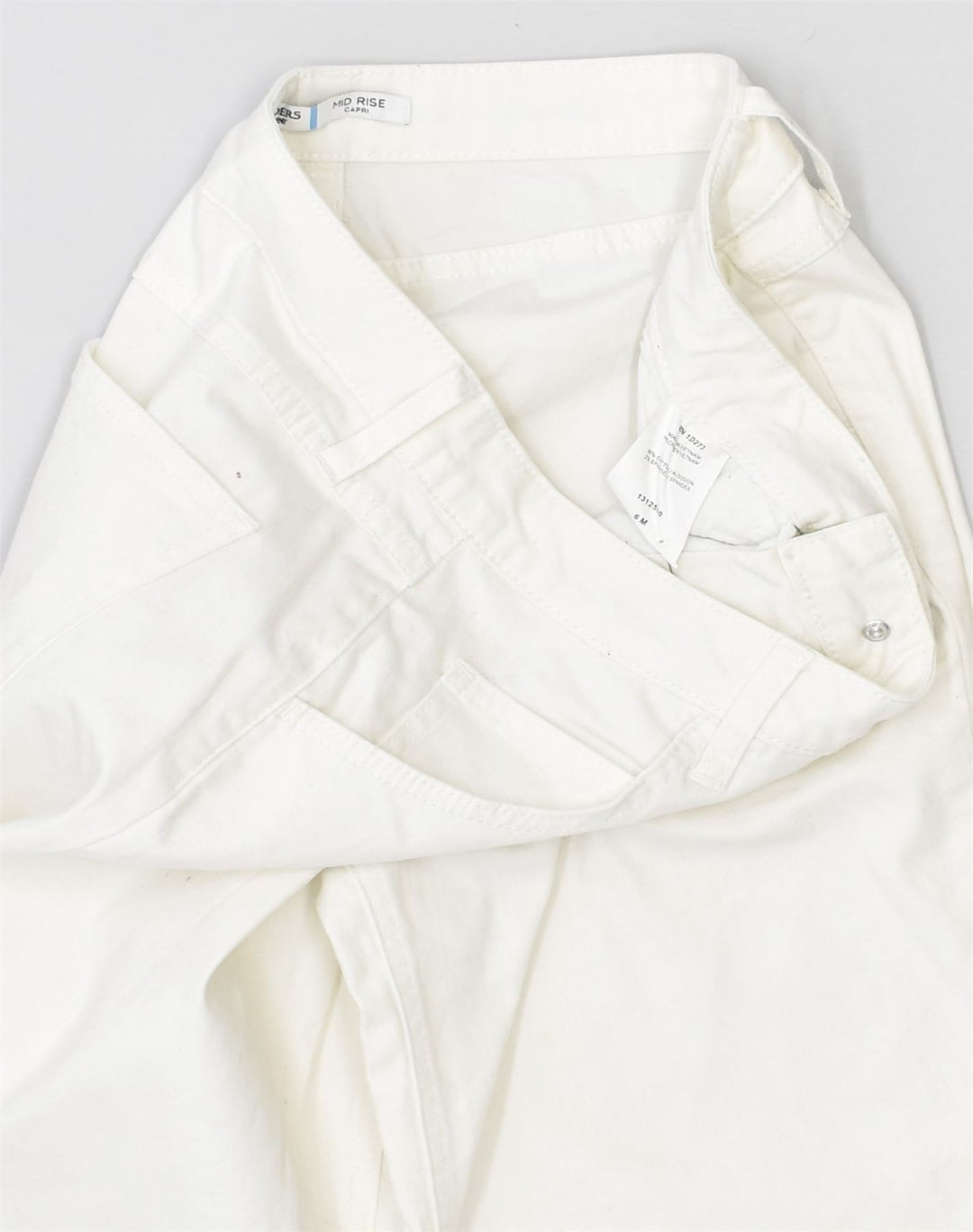 LEE Mens Mid Rise Capri Trousers US 6 Medium W28 L18 White Cotton | Vintage Lee | Thrift | Second-Hand Lee | Used Clothing | Messina Hembry 