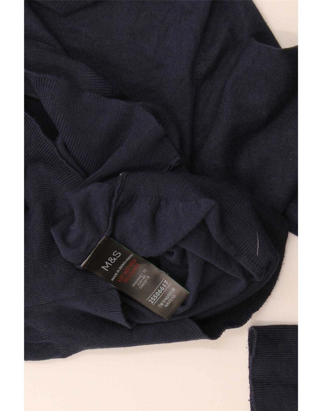 Marks & Spencer Γυναικεία ζακέτα πουλόβερ UK 12 Medium Navy Blue Viscose