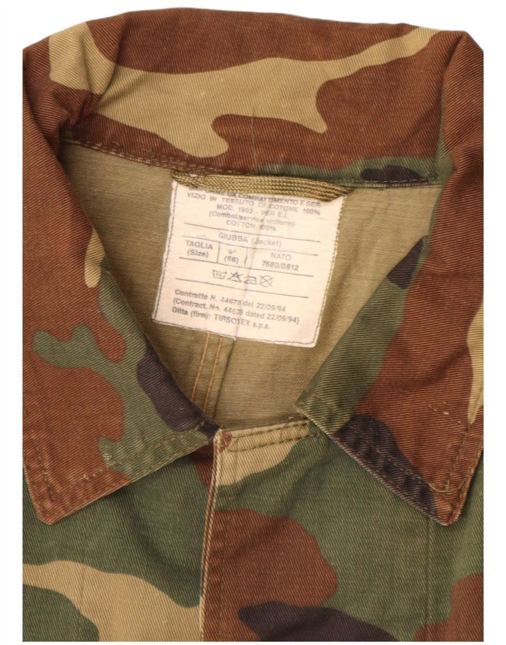 VINTAGE Ανδρικό Στρατιωτικό Μπουφάν IT 56 3XL Χακί Καμουφλάζ Βαμβακερό