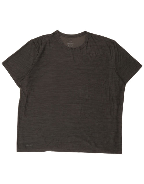 Ανδρικό μπλουζάκι Nike Dri Fit τοπ 2XL από πολυεστέρα με γκρι φλύκταινες
