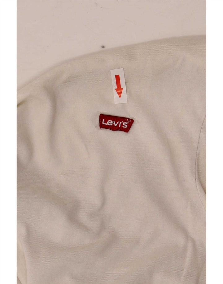 Γυναικείο T-Shirt Levi's Top UK 8 Small White Βαμβακερό