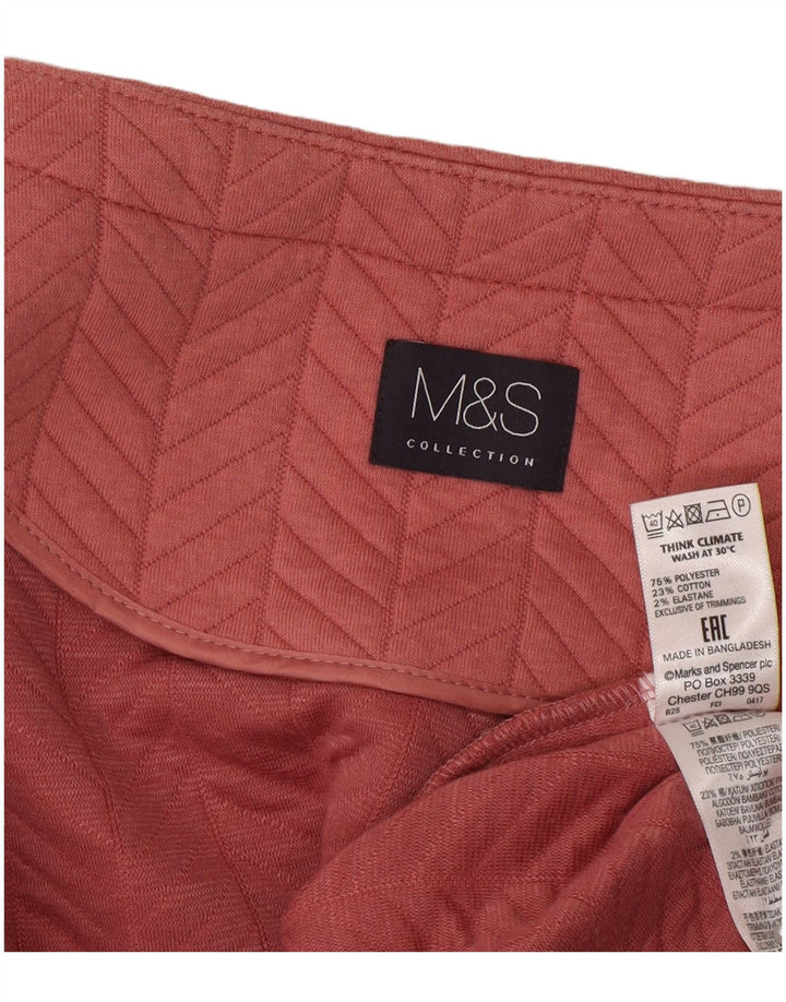 Marks & Spencer Γυναικείο μπουφάν σακάκι με φερμουάρ UK 20 2XL Ροζ Πολυεστέρας
