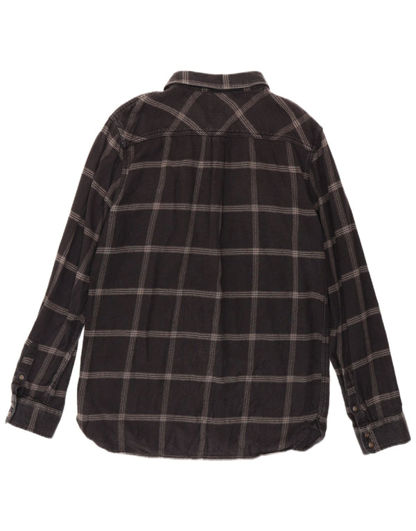 Ανδρικό φανελένιο πουκάμισο XL με γκρι βαμβακερό καρό Vans