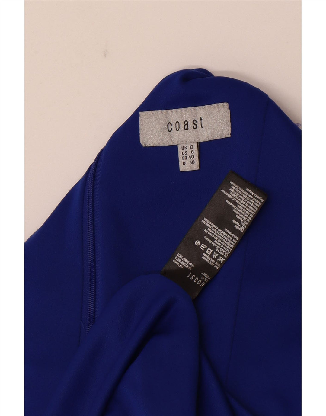 Γυναικείο φόρεμα Coast 3/4 με μανίκια UK 12 Medium Blue Polyester