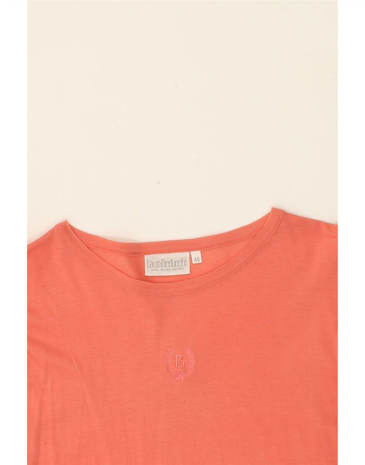 VINTAGE Womens Graphic Top Long Sleeve IT 46 Large Orange Cotton Vintage Vintage and Second-Hand Vintage from Messina Hembry 