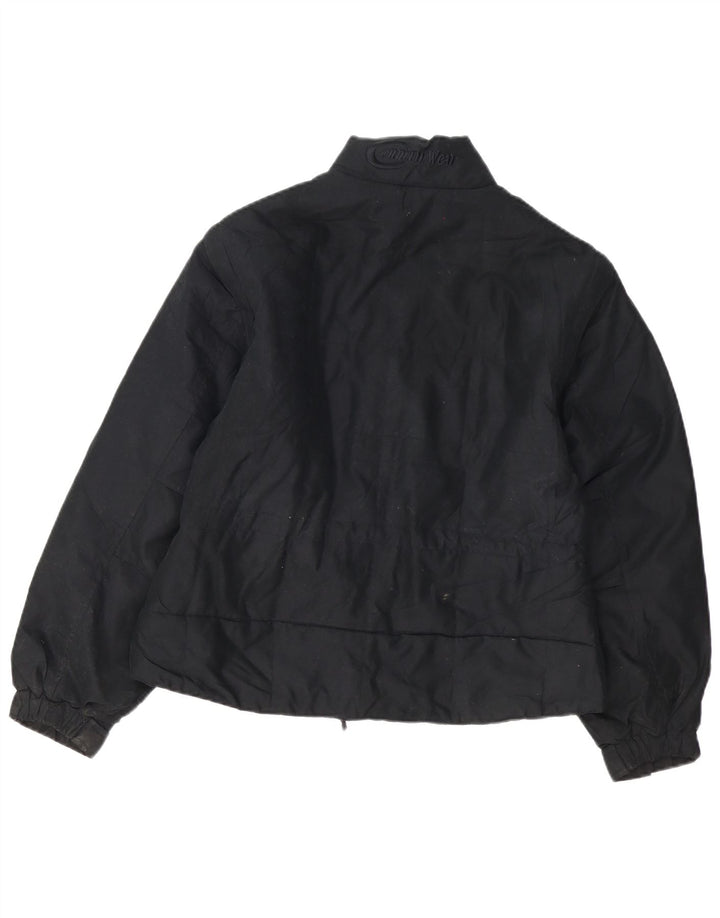 Vintage Ανδρικό Bomber Jacket UK 36 Small Black Polyester