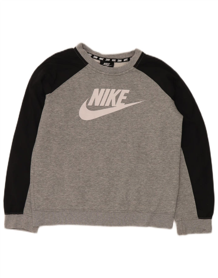 Γραφικό φούτερ NIKE Boys Jumper 10-11 ετών Medium Grey Colourblock