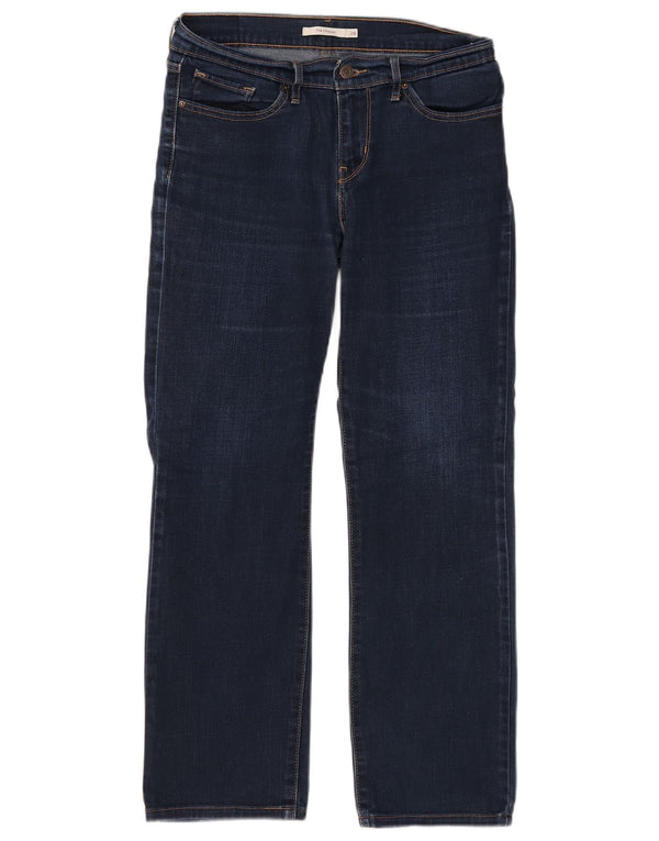 Levi's Womens 714 Straight Jeans W28 L27 Blue Cotton