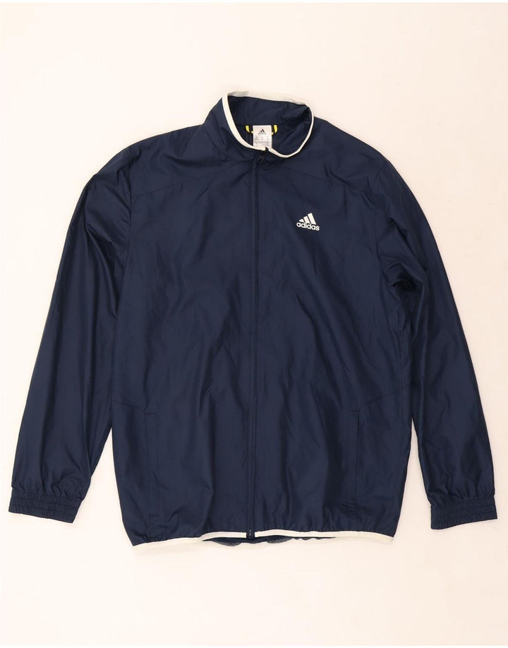 Ανδρικό μπουφάν ADIDAS Rain UK 40/42 Medium Navy Blue Polyester