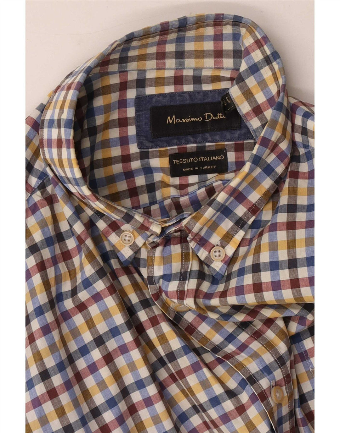 Ανδρικό πουκάμισο Massimo Dutti Μεγάλο πολύχρωμο Gingham